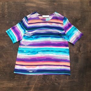 NWOT Amanda Uprichard silk blouse watercolor